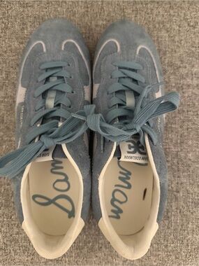 Sam Edelman Blue Suede Court Sneakers - Sz 9 - Like new!